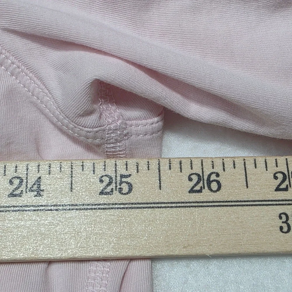 Lululemon Back In Action Long Sleeve Women Size 12 Pink Pima Cotton Scoop Neck